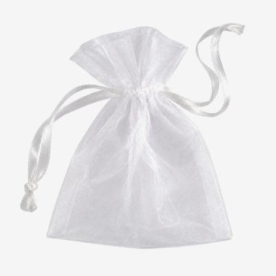 Bílý sáček organza