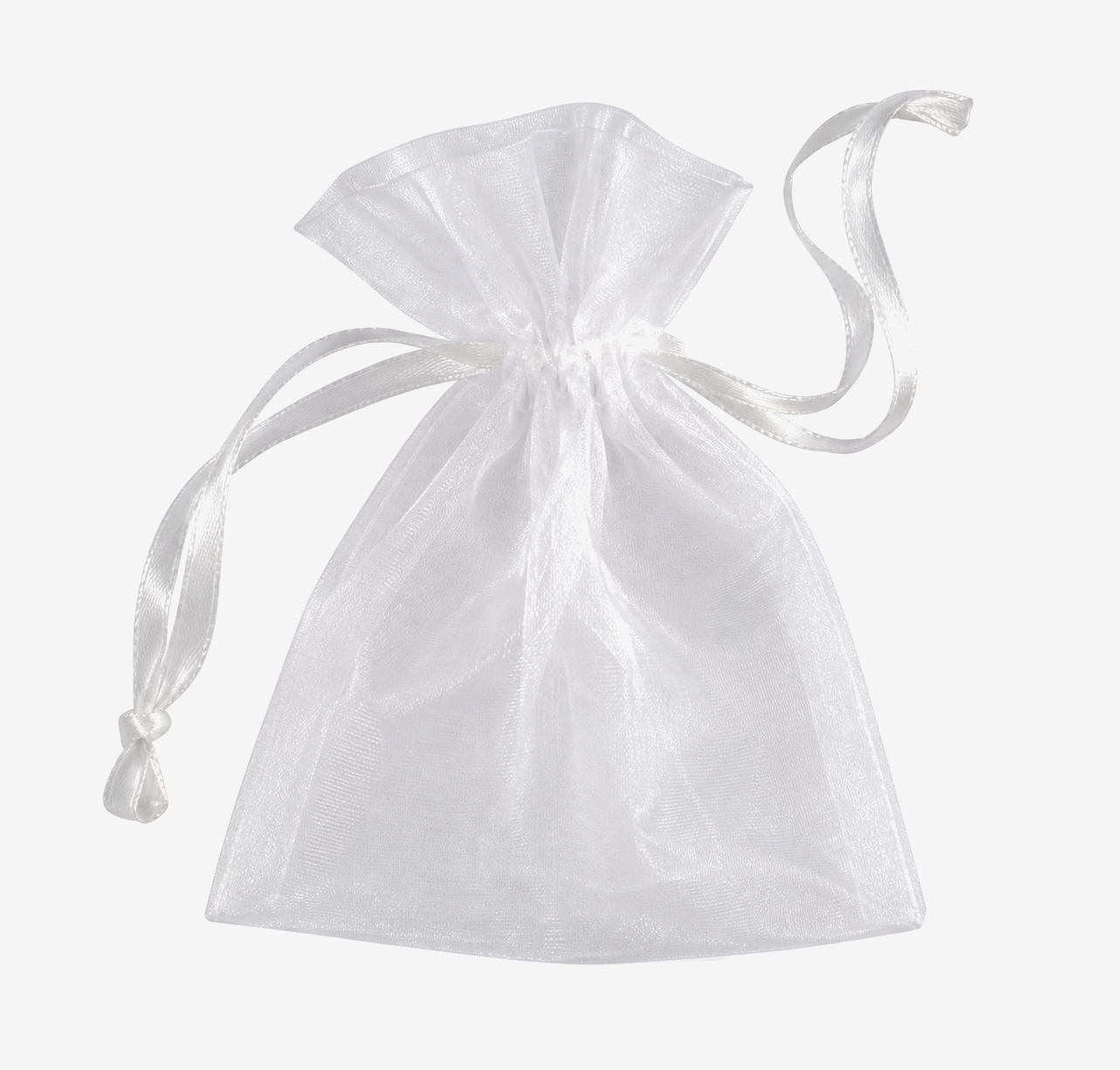 Bílý sáček organza